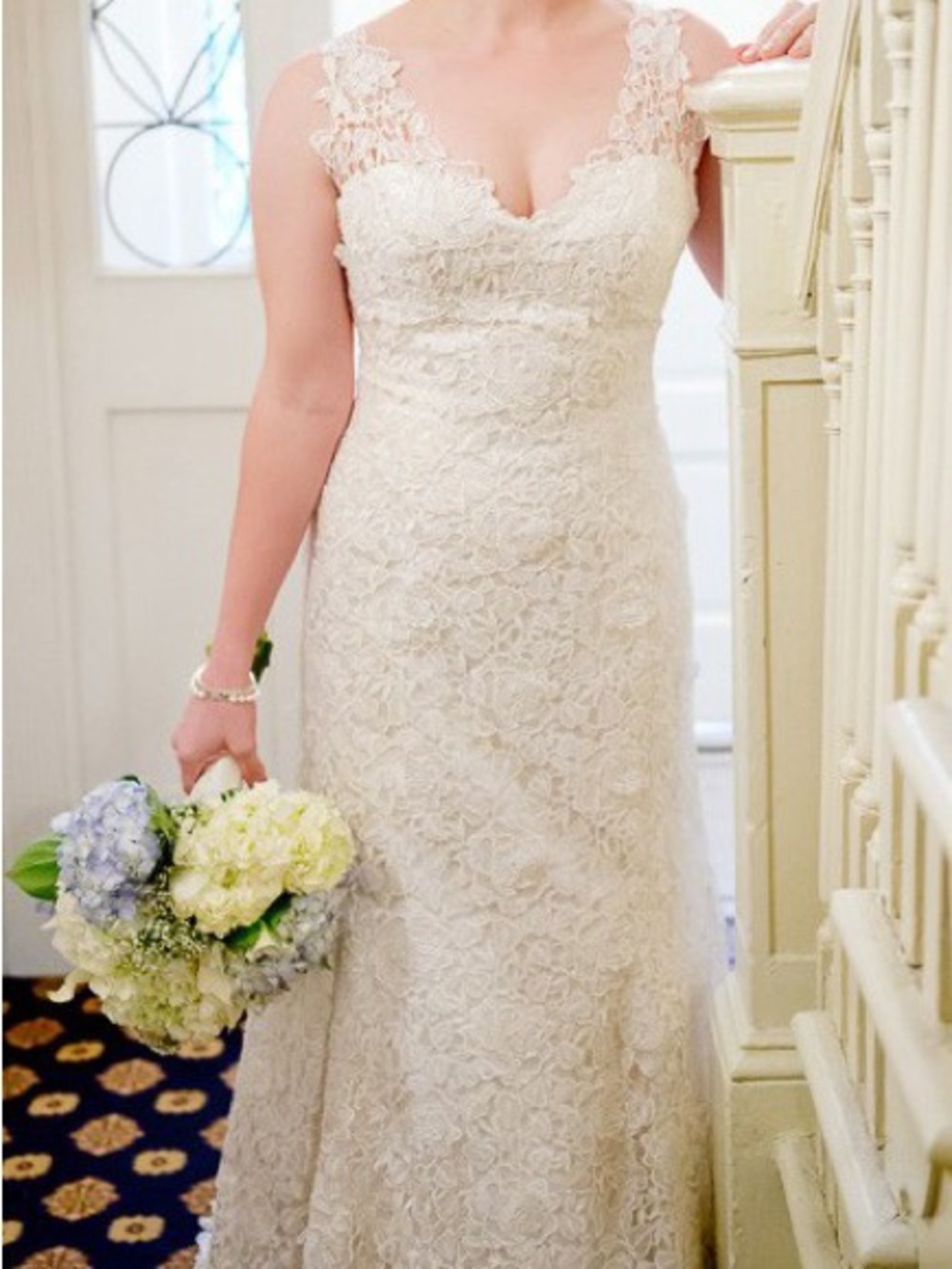 Modern Trousseau Ivory Lace Wedding Dress